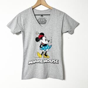 DISNEY V-NECK WOMEN XS MINNIE MOUSE SHORT SLEEVE SHIRT BRAND NEW